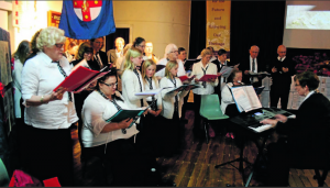 The Wollemi Voices sang stirring songs on Friday evening and received a traditional three cheers from the audience following their performance.